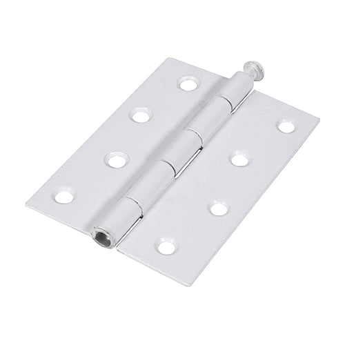 TIMCO 1840 Plain Butt Hinge Loose Pin Steel Epoxy White Door