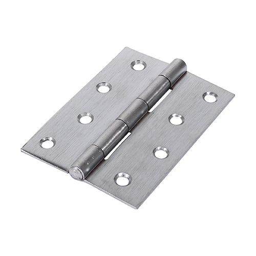 Timco Plain Butt Hinge Satin Chrome, Steel