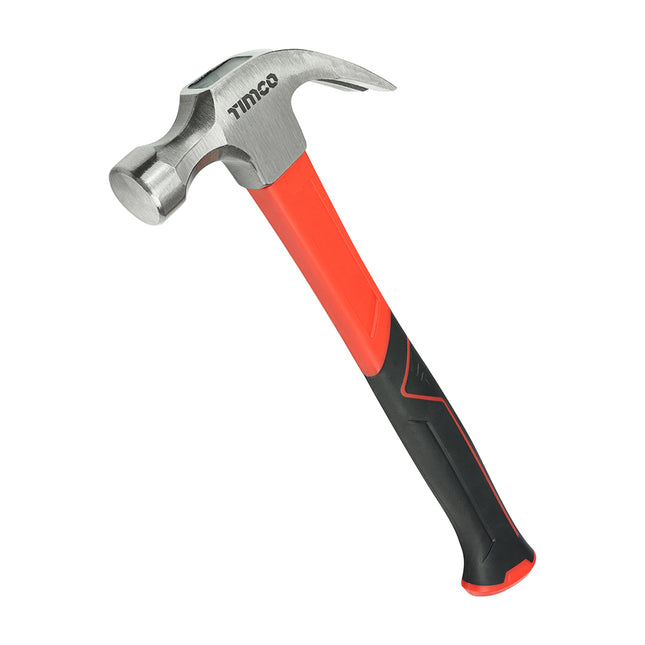 Timco Claw Hammer, Fibreglass Handle Plastic, Rubber, Lime