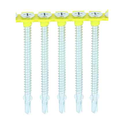 Collated Timber to Light Section Screws - Countersunk - Wing-Tip - Self-Drilling - Zinc