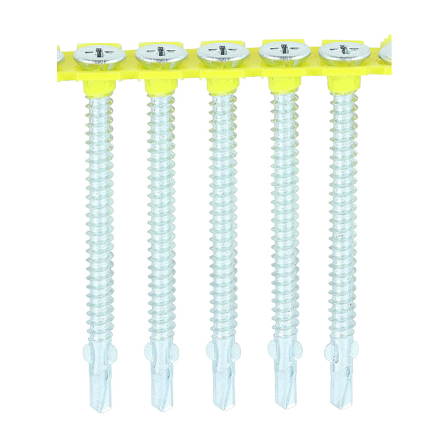 Collated Timber to Light Section Screws - Countersunk - Wing-Tip - Self-Drilling - Zinc