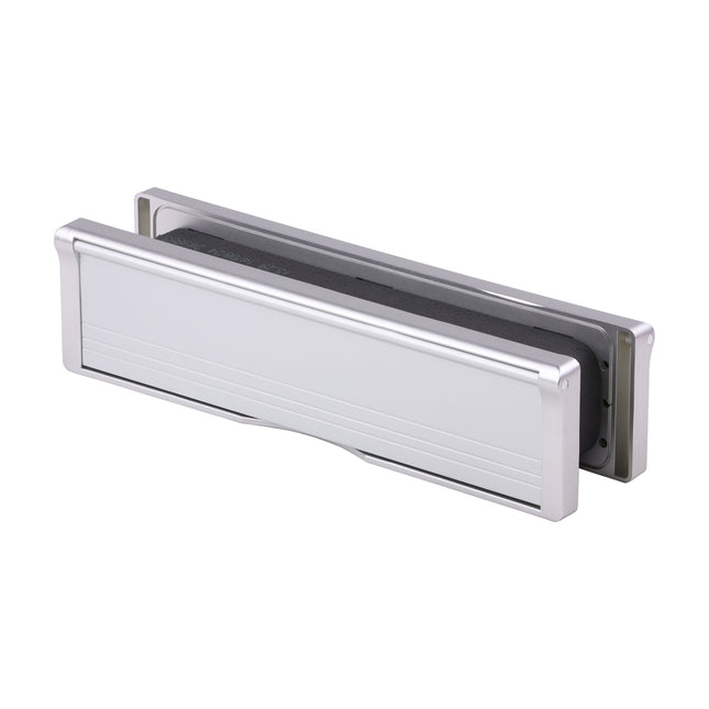 Intumescent Letterbox - Satin Anodised Aluminium - Silver Frame