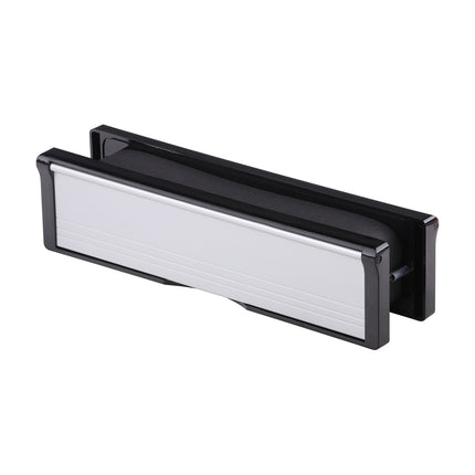 Intumescent Letterbox - Satin Anodised Aluminium - Black Frame