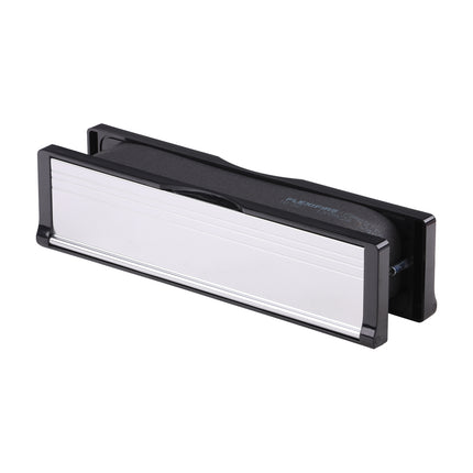 Intumescent Letterbox - Polished Silver - Black Frame