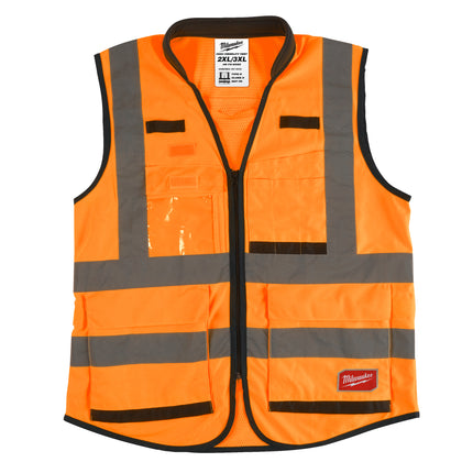 Milwaukee Premium High-Visibility Vest Orange (- L/XL), High Visibility