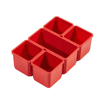 Milwaukee PACKOUT Organiser (Removable Bins for Slim Organizer and Compact Slim Organizer), Pack of 5, System