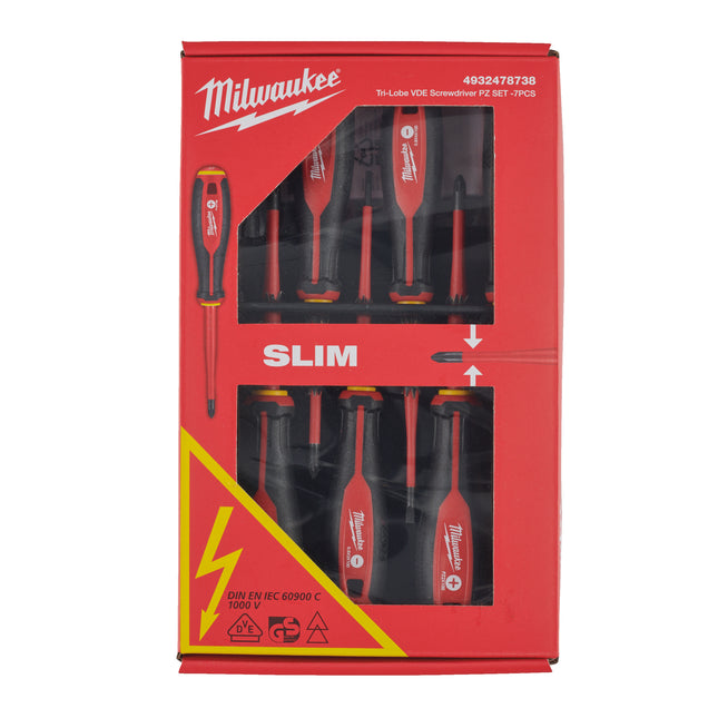 Milwaukee Screwdriver (Tri-Lobe VDE PZ/ SL2 x100), Trade Rated