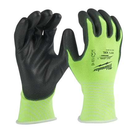 Milwaukee Hi-Vis Cut A Gloves (- 7/S - 1pc), Hang Card