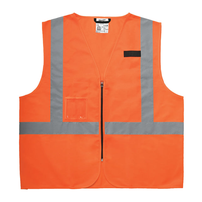Milwaukee Contractor High-Visibility Vest Orange S/M, Polybag