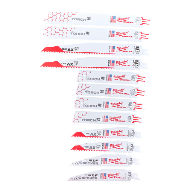 Milwaukee Blade (Sawzall Set 4), Pack of 13, Carbide Tip