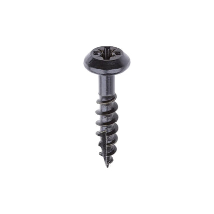 TIMCO Rainwater Screws PZ Low Profile Pan Exterior Black Steel 