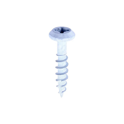 TIMCO Classic Rainwater Screws PZ Low Profile Pan Exterior White Steel 