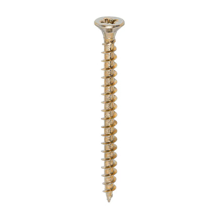 TIMCO Solo Chipboard Woodscrews PZ Double Countersunk Single Thread Yellow 