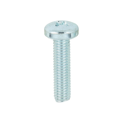 Timco Metric Threaded Machine Screws Steel, Zinc, Lime, Clear
