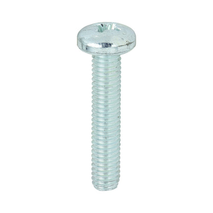 Timco Metric Threaded Machine Screws Steel, Zinc, Lime, Clear