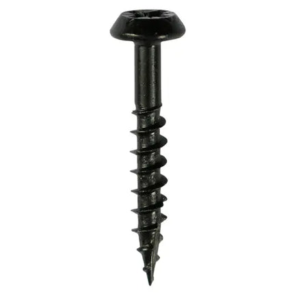 TIMCO Rainwater Screws PZ Low Profile Pan Exterior Black Steel 