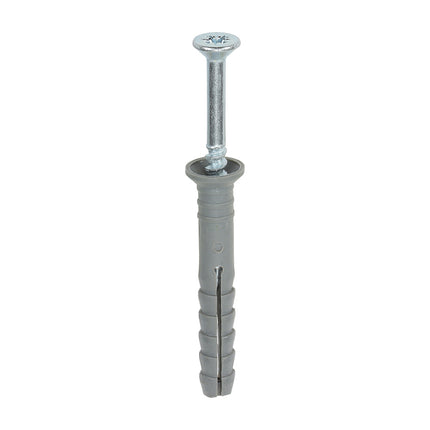 Timco Nylon Hammer Fixing, Pz, Zinc Steel