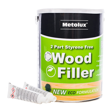 Metolux 2 Part Styrene Free Wood Filler, White