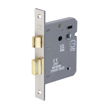 Timco Bathroom Lock, Satin Nickel