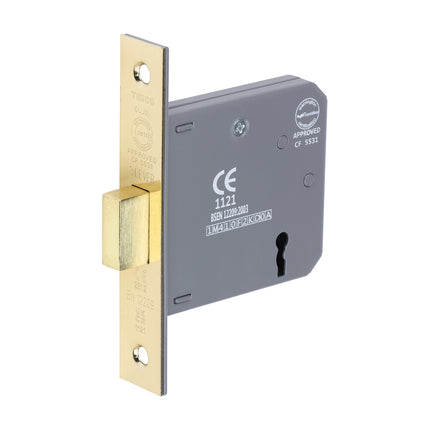 Timco 3 Lever Deadlock, Electro Brass