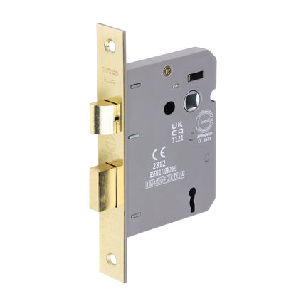 Timco 3 Lever Sashlock, Electro Brass