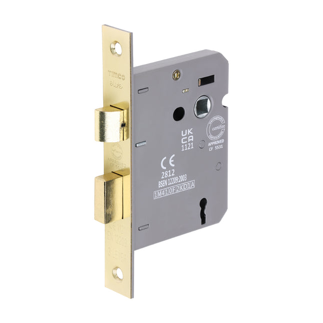 Timco 3 Lever Sashlock, Electro Brass