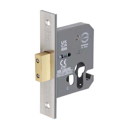 Euro Deadlock - Satin Nickel