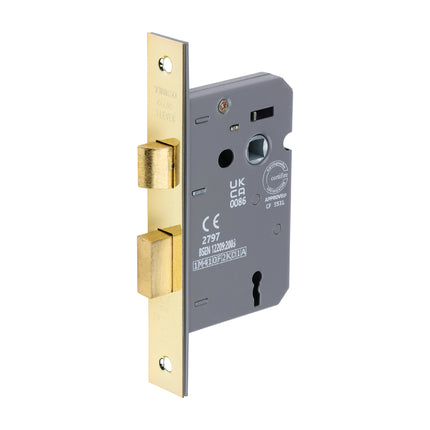 3 Lever Sashlock - Electro Brass