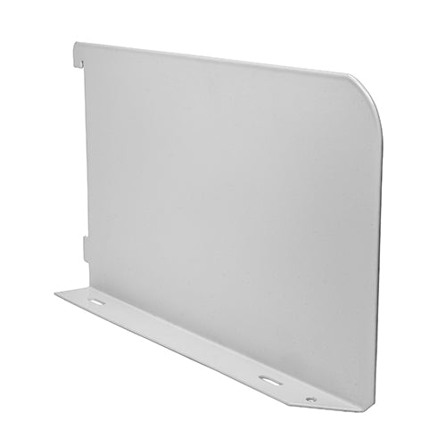 Timco Twin Slot Shelf End, White Steel