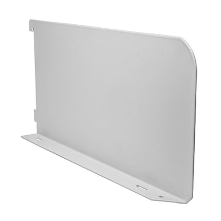Timco Twin Slot Shelf End, White Steel