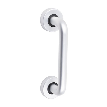 D Shaped Pull Handle On Rose - Satin Anodised Aluminium