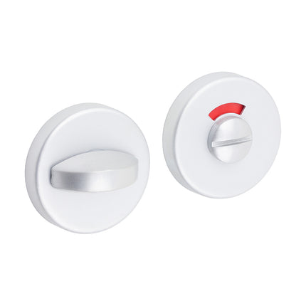 Timco Contractors Bathroom Thumb Turn & Release On Rose Set Aluminium