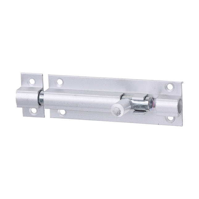 Timco Straight Barrel Bolt, Satin Aluminium Lime