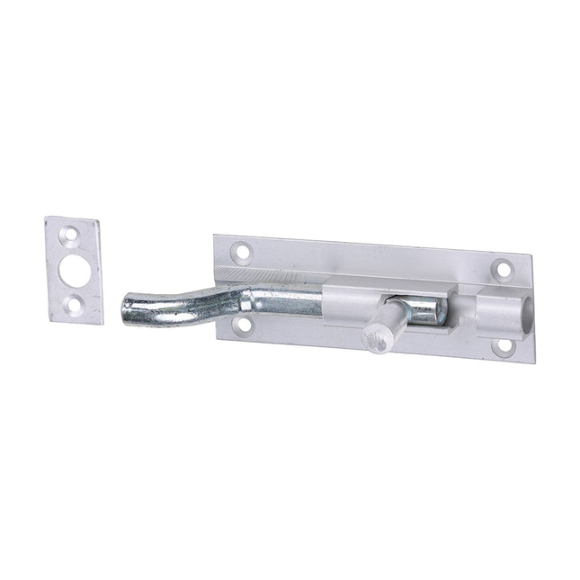 Timco Necked Barrel Bolt, Satin Anodised Aluminium Lime