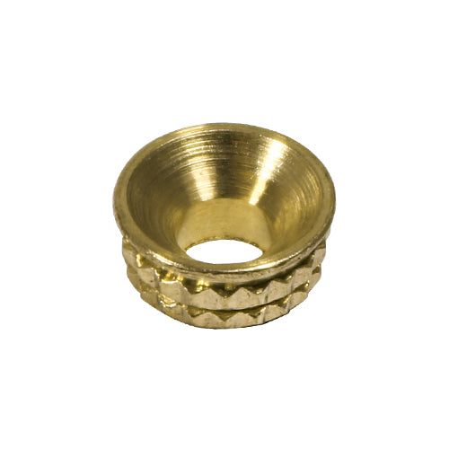 Timco Knurled Inset Screw Cups, Solid Brass