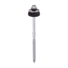 Metal Construction Fibre Cement Board to Timber Screws - Hex - BAZ Washer - Slash Point - Exterior - Silver Organic