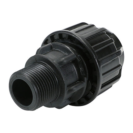 Timco Male Adaptor Plastic, Black