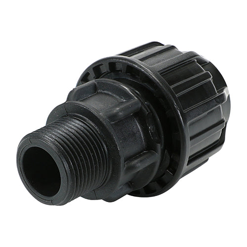 Timco Male Adaptor Plastic, Black