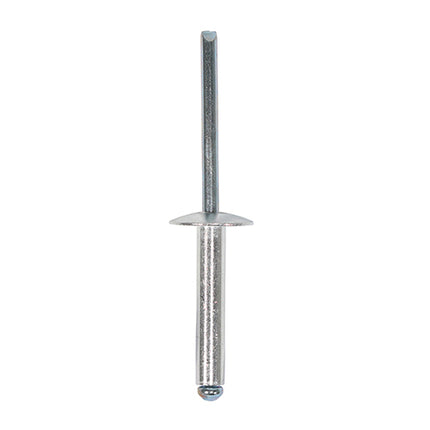 Timco Rivets, Flange Head, Aluminium Clear, Zinc
