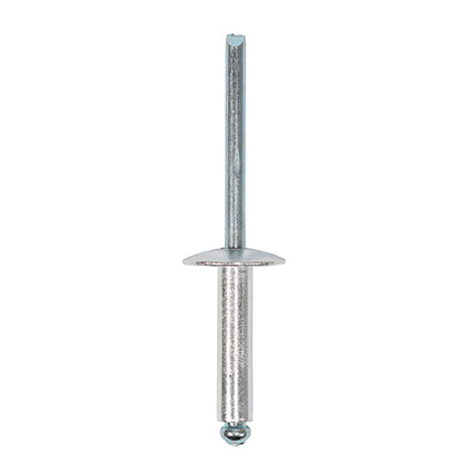 Timco Rivets, Flange Head, Aluminium Clear, Zinc