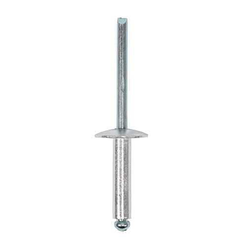 Timco Rivets, Flange Head, Aluminium Clear, Zinc