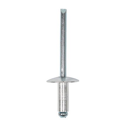Timco Rivets, Flange Head, Aluminium Clear, Zinc