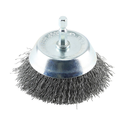 Timco Drill Cup Brush, Crimped Steel Wire