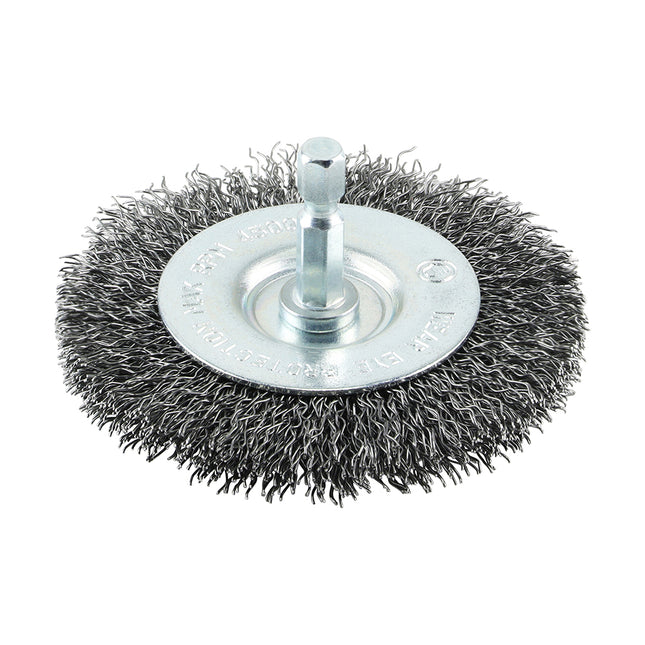 Timco Drill Wheel Brush, Crimped Steel Wire