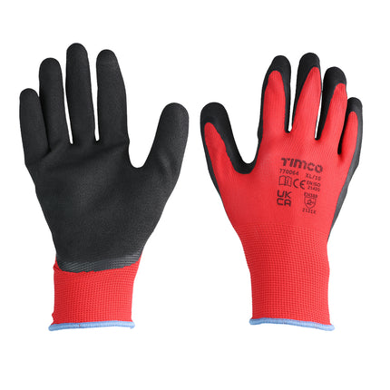 Timco Toughlight Grip Gloves Black, Sand, Red