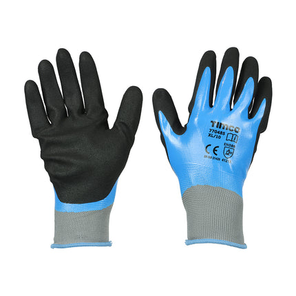 Timco Waterproof Grip Gloves Black, Grey, Blue, Sand