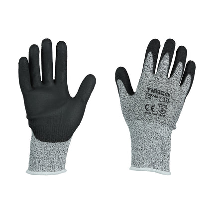 Timco High Cut Gloves, Pu Coated Hppe Fibre With Glass Fibre Grey