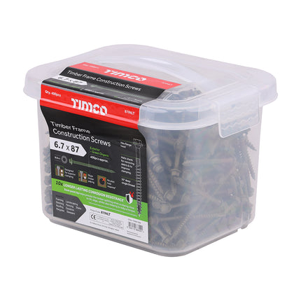 Timco Timber Frame Construction & Landscaping Screws Steel, Green, Lime, Ash