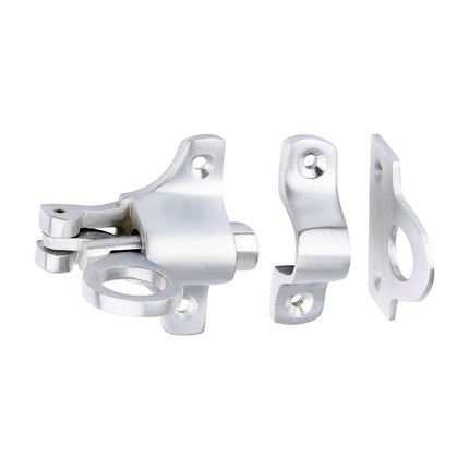 Timco Fanlight Catch, Satin Chrome Brass, Lime