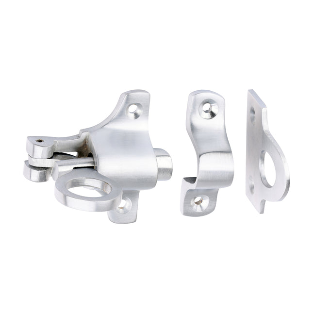 Timco Fanlight Catch, Satin Chrome Brass, Lime
